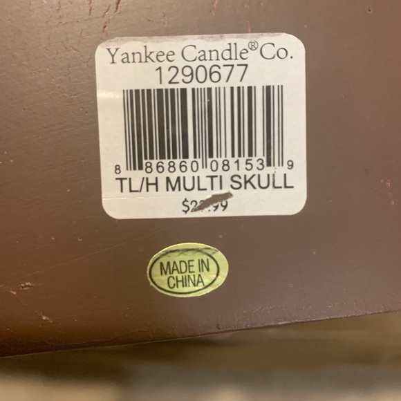 Yankee Candle Skull Tea Light Holder & RIP Table Top Decor Pieces,Good Condition - Picture 7 of 15